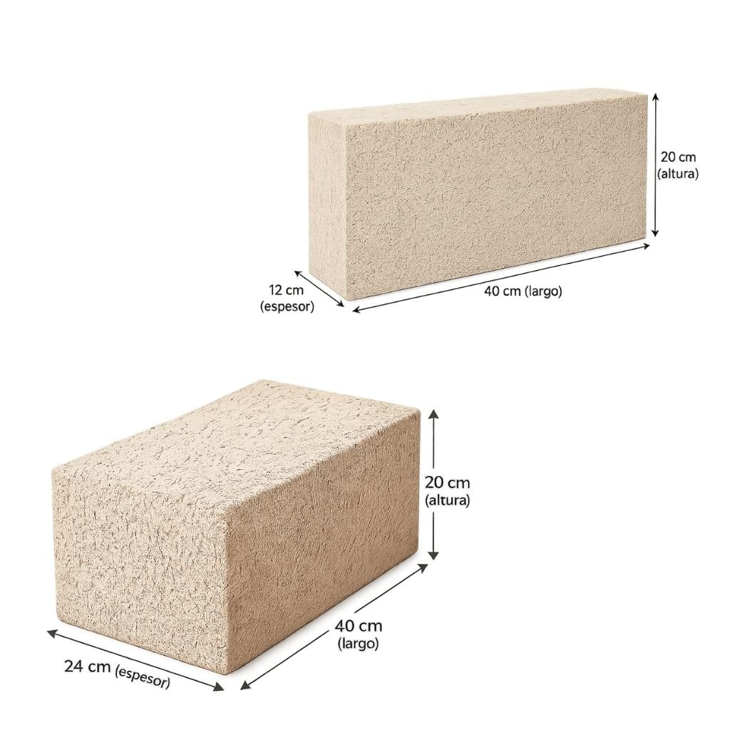 Ladrillos Ecológicos Tamaños